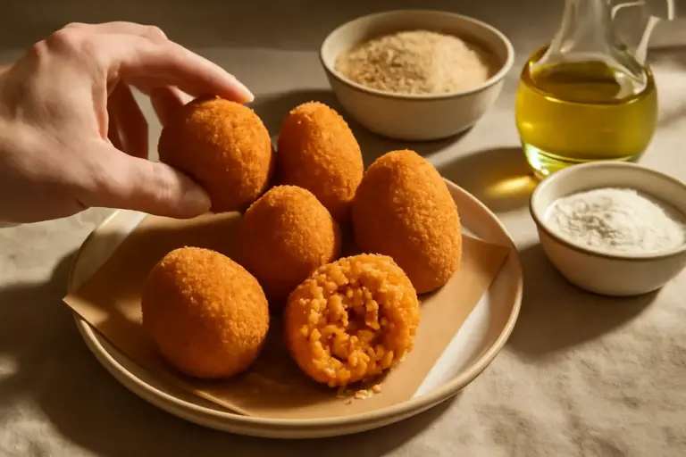 Arancini siciliani fatti in casa: il segreto della panatura che resta croccante ore