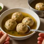 Canederli tirolesi in brodo: la tecnica per una consistenza compatta ma morbida al palato